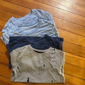 Kids Blue and Gray T-Shirt Set of 4